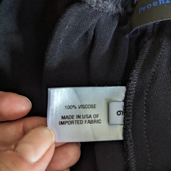 PROENZA SCHOULER Black Luxury Elastic Waistband Leg Palazzo Ankle Pants Size 6 - Picture 9 of 12